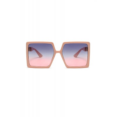 Γυαλιά ηλίου - Ροζ Σκελετό Χρυσούς Βραχίονες Και Γκρι με ροζ Φακούς