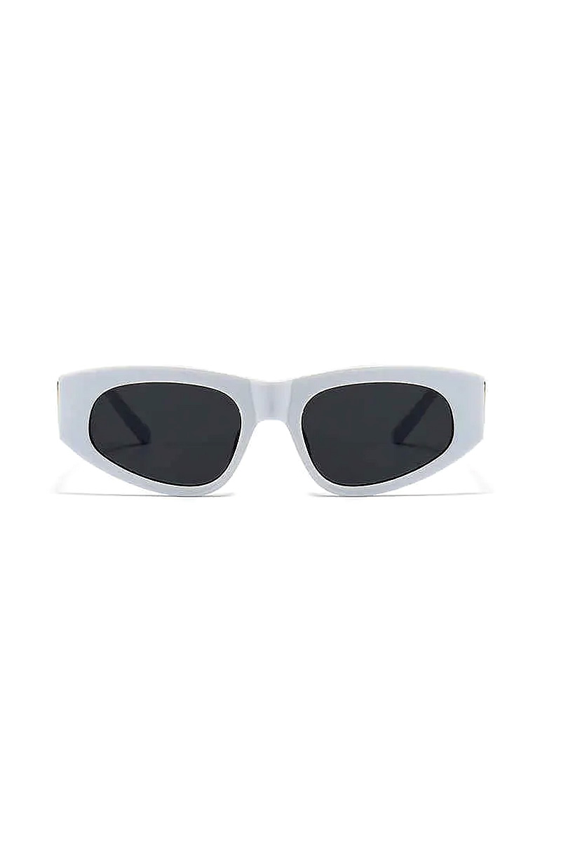 Γυναικεία Γυαλιά Ηλίου Λευκό Σκελετό Με μαύρους Φακούς 