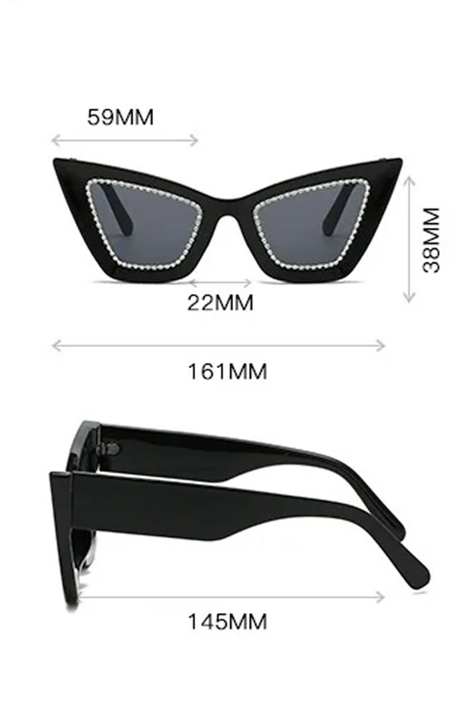 Λευκά Με Μαύρο Φακό Vintage Retro γυαλιά ηλίου
