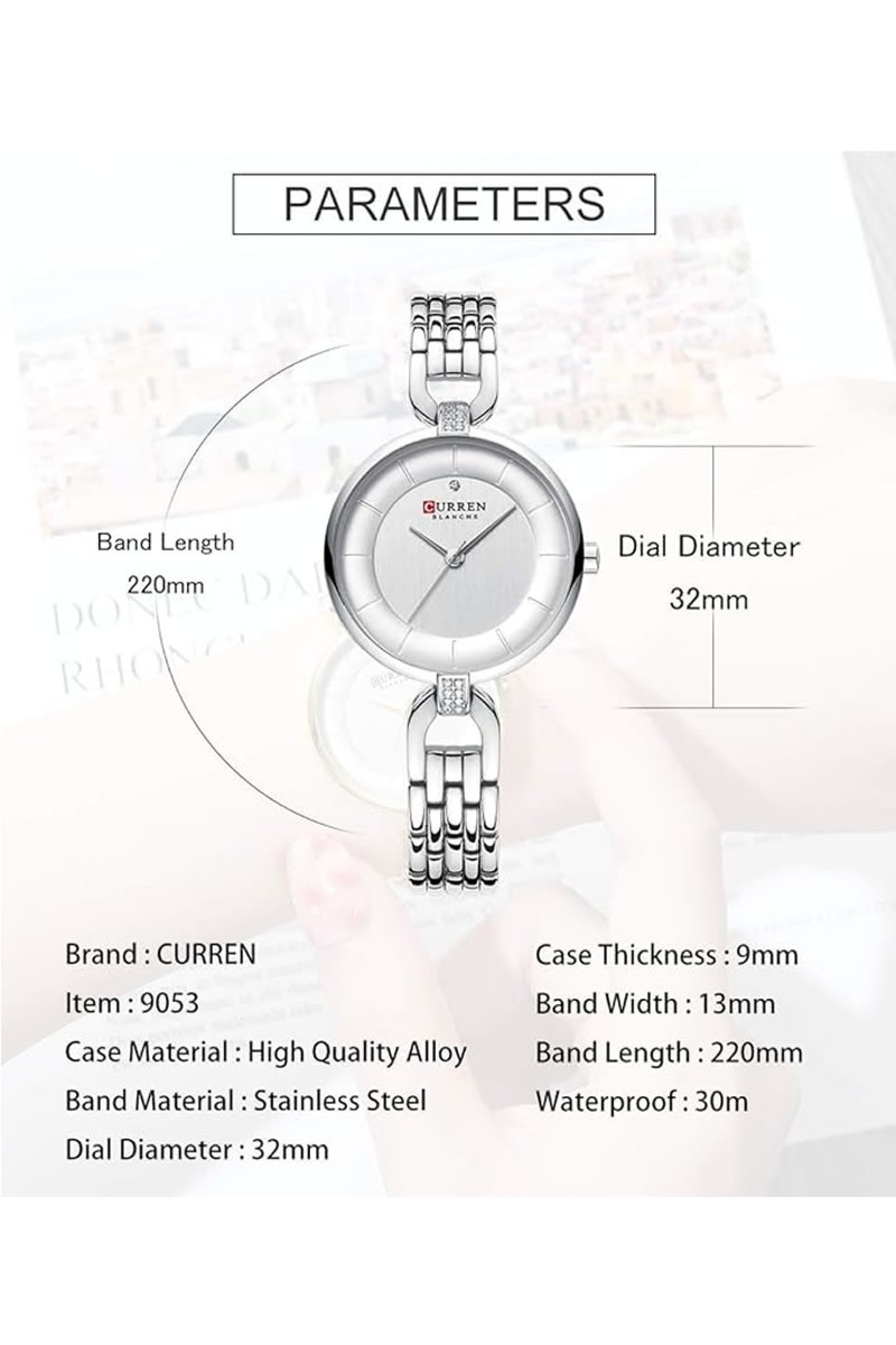 Γυναικείο ρολόι με ασημένιο μπρασελέ από ανοξείδωτο ατσάλι