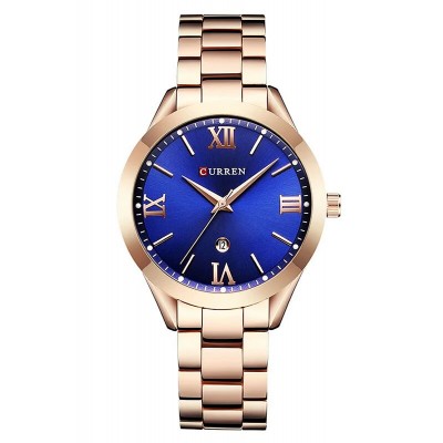 Γυναικείο ρολόι με μπλε καντράν