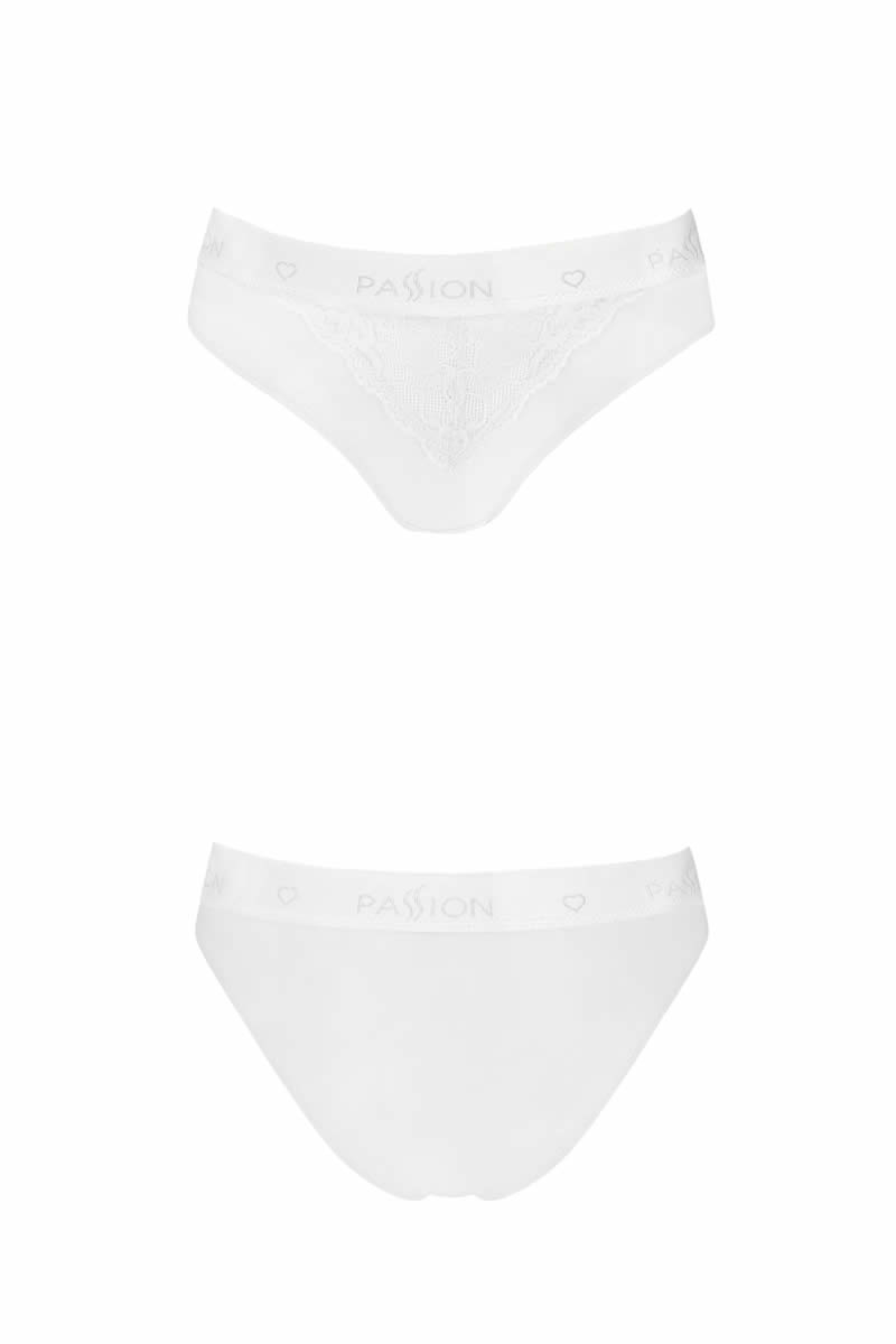 PS001 pantie white Βαμβακερό κιλοτάκι με δαντέλα απο την Passion!.