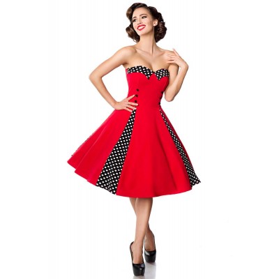 Κόκκινο vintage-φόρεμα-με-μπολερό