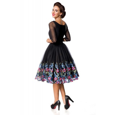 Premium Vintage Swing Φόρεμα με Κεντήματα