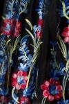 Vintage μαύρο φόρεμα BELSIRA - Κομψό και θηλυκό φόρεμα με τουλί και κέντημα λουλουδιών.