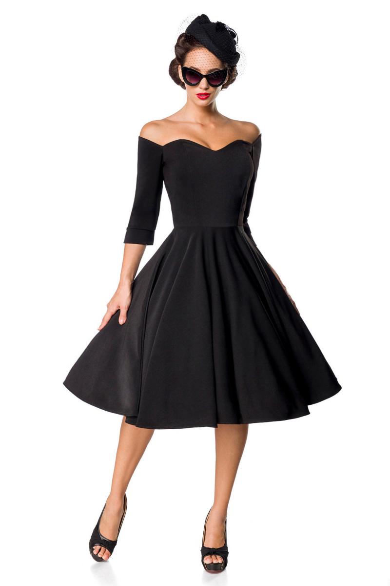 Premium Vintage Ρετρο μαύρο φόρεμα + Δώρο τα γυαλιά ηλίου